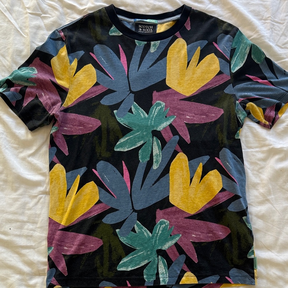 Scotch & Soda Multicolor Graphic Short Sleeve Tee